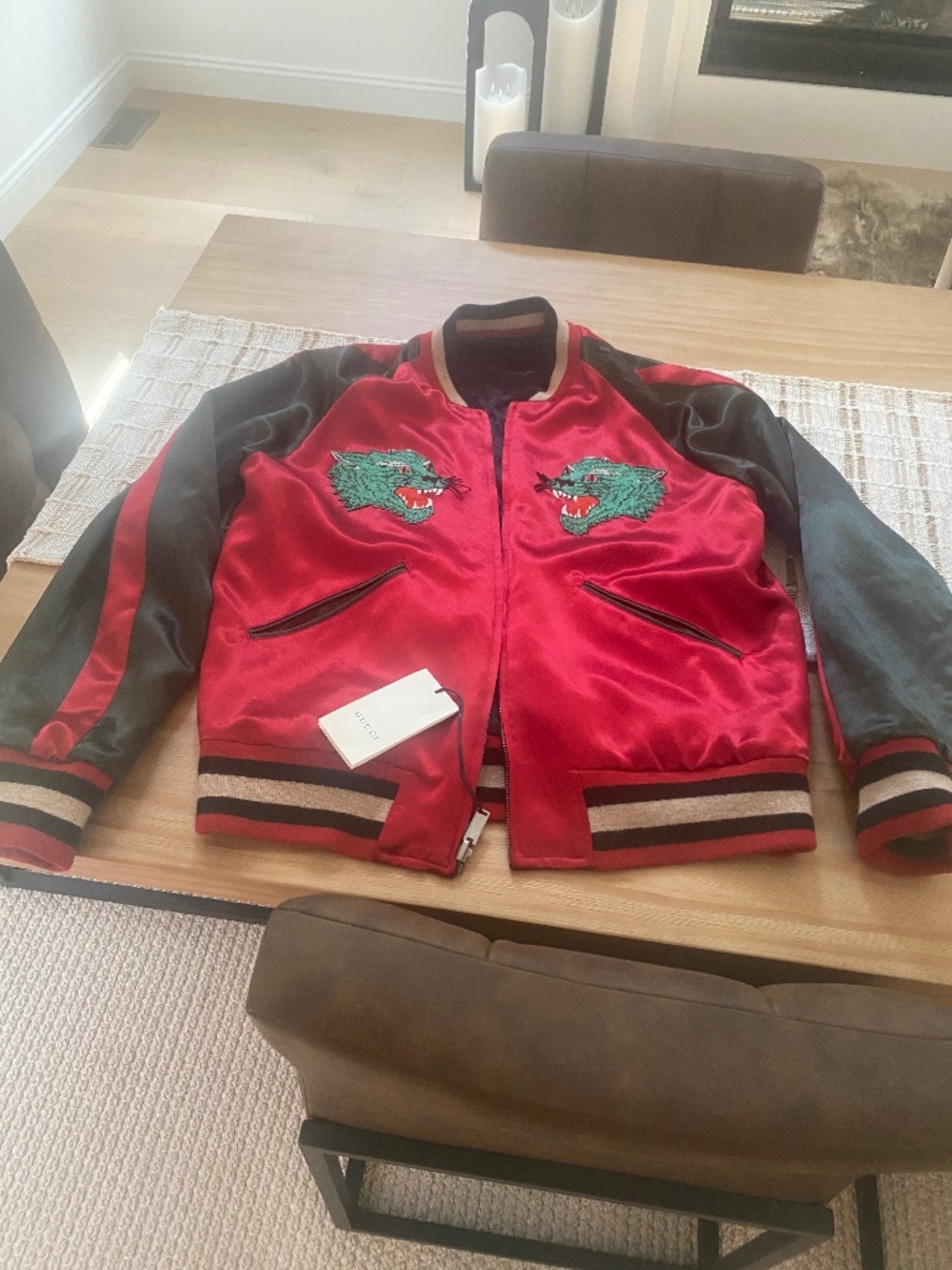 Never worn with tags dead stick Gucci 2 in one reversible jacket